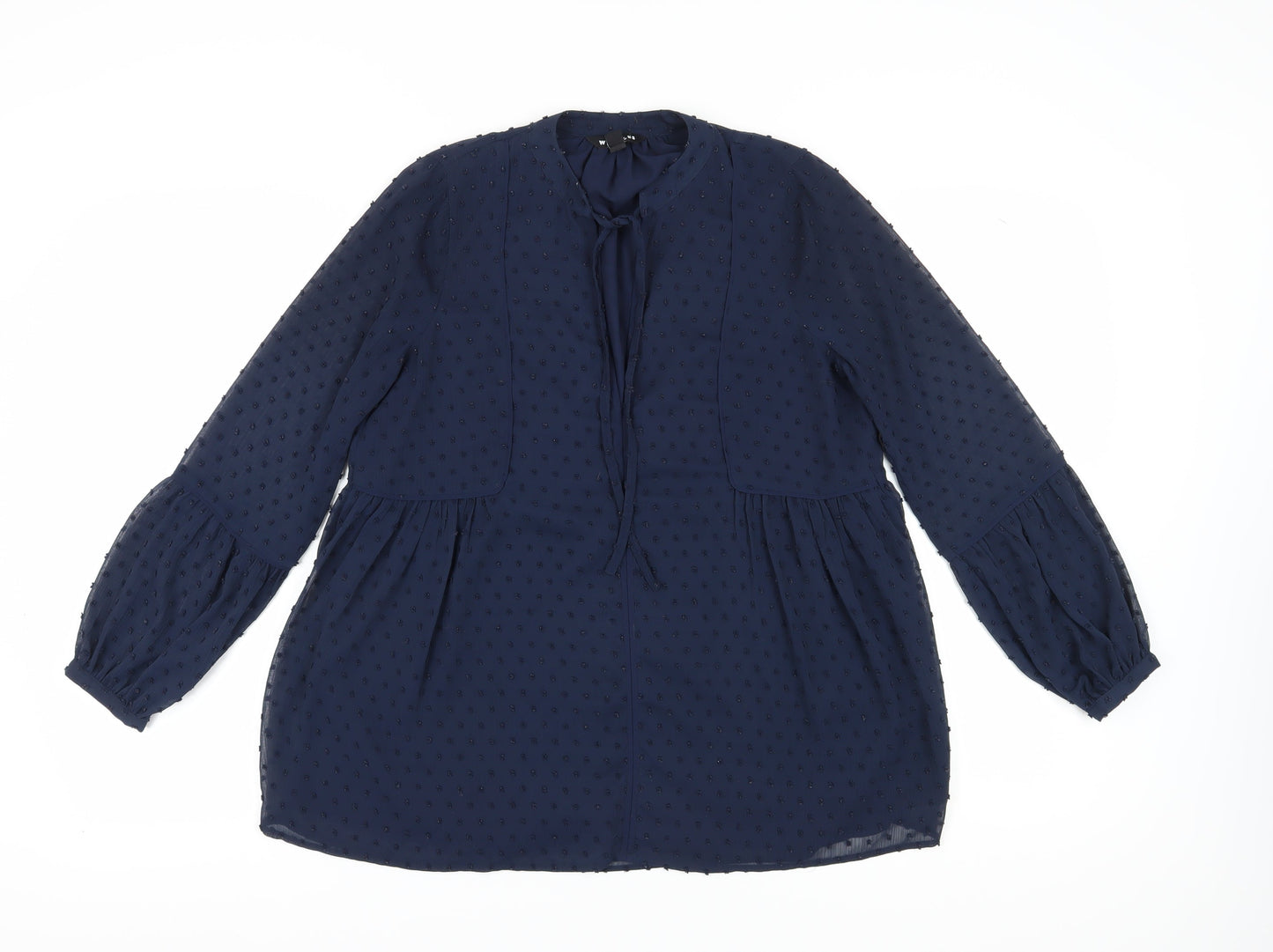Womens UK Size 8 Whistles Blue Tunic Blouse