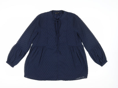 Womens UK Size 8 Whistles Blue Tunic Blouse