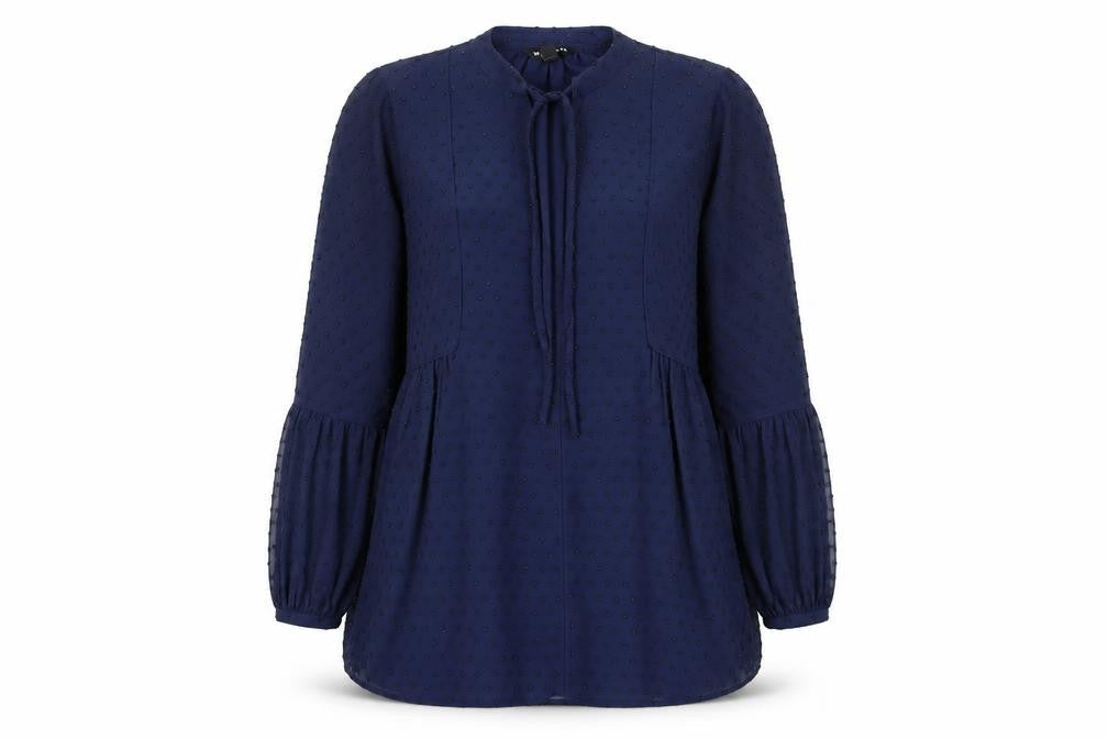 Womens UK Size 8 Whistles Blue Tunic Blouse