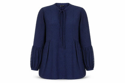 Womens UK Size 8 Whistles Blue Tunic Blouse