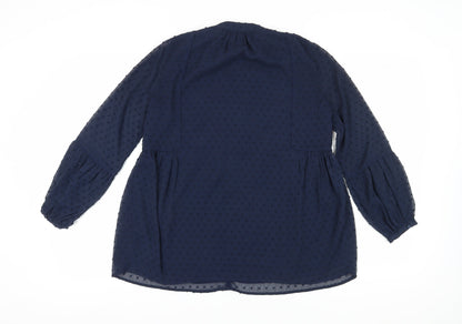 Womens UK Size 8 Whistles Blue Tunic Blouse