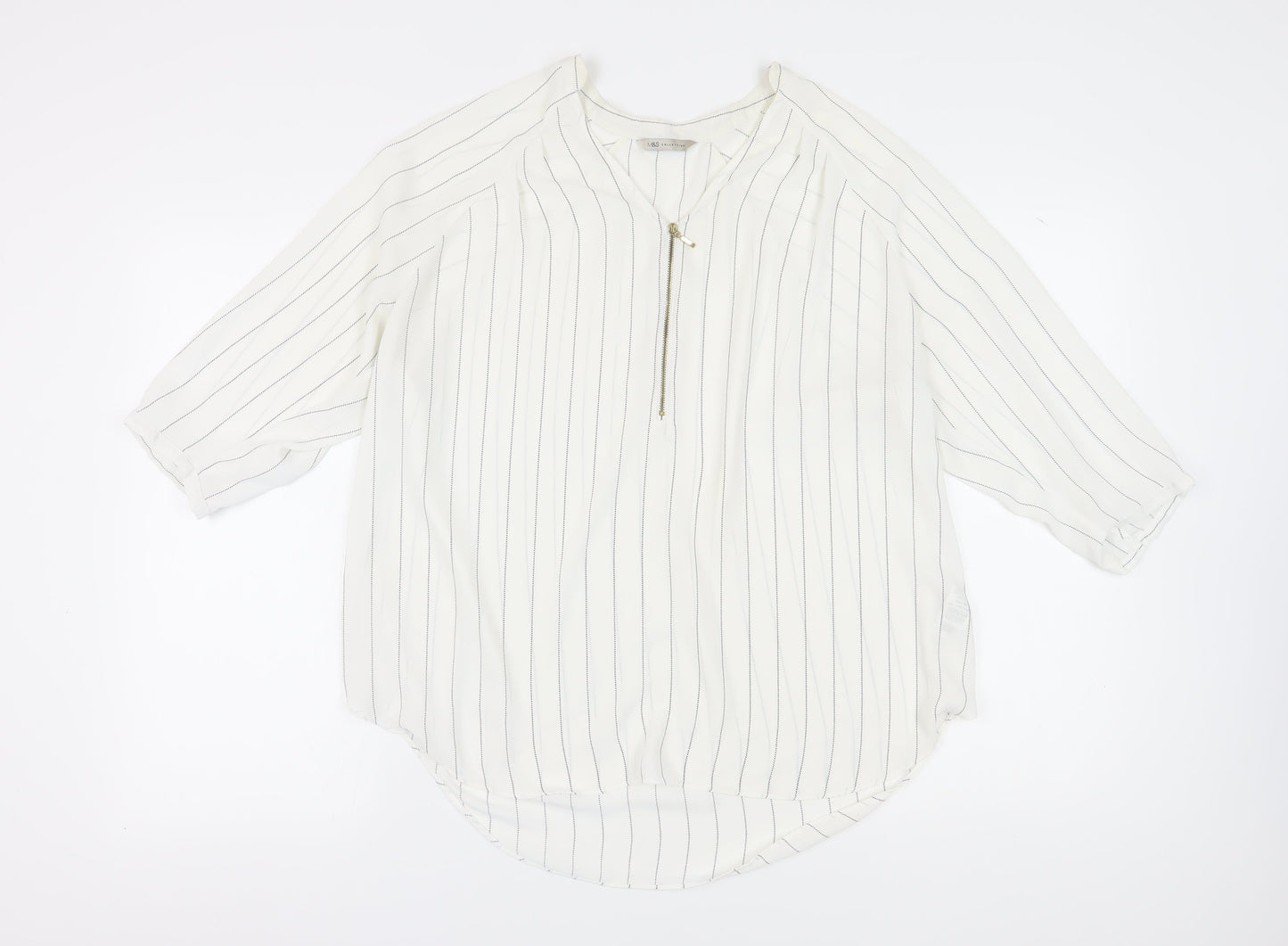 Womens UK Size 18 Marks and Spencer Ivory Basic Blouse