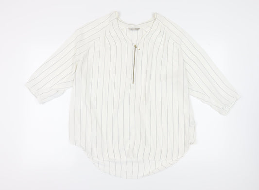 Womens UK Size 18 Marks and Spencer Ivory Basic Blouse