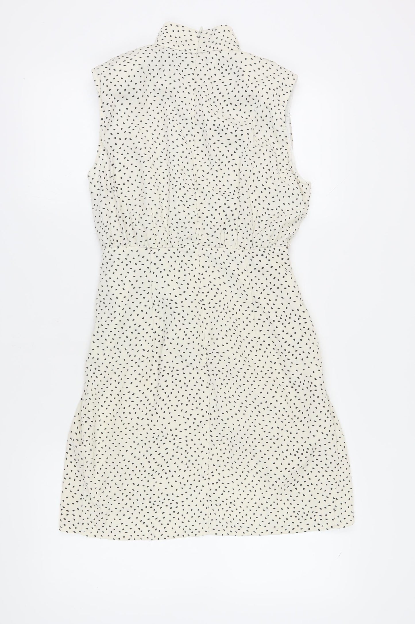 PrettyLittleThing Women Ivory Polka Dot Shift Dress