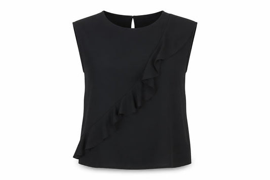 Wallis Women’s Black Sleeveless Ringer Blouse Size 12