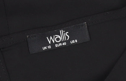 Wallis Women’s Black Sleeveless Ringer Blouse Size 12
