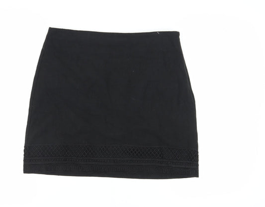 LOFT Women's Black Pencil Skirt Size 12 Cotton Blend