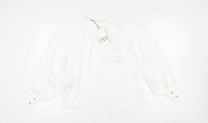 Womens UK Size S Zara White  Blouse