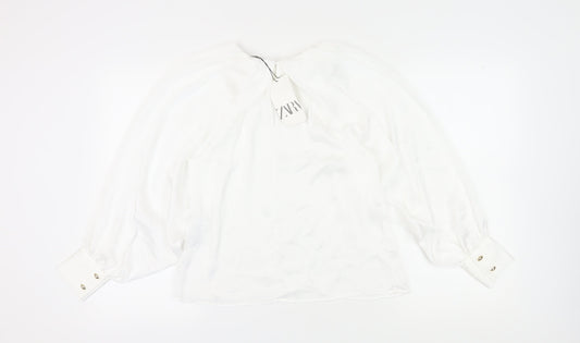 Womens UK Size S Zara White  Blouse
