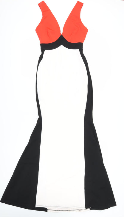 With Love Jessica Women’s Red & Black Mermaid Dress Size 10