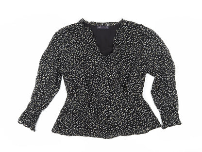 Womens UK Size 12 Marks and Spencer Black Basic Blouse