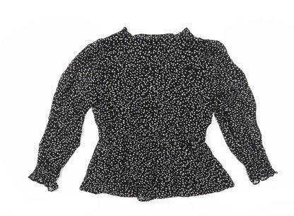 Womens UK Size 12 Marks and Spencer Black Basic Blouse