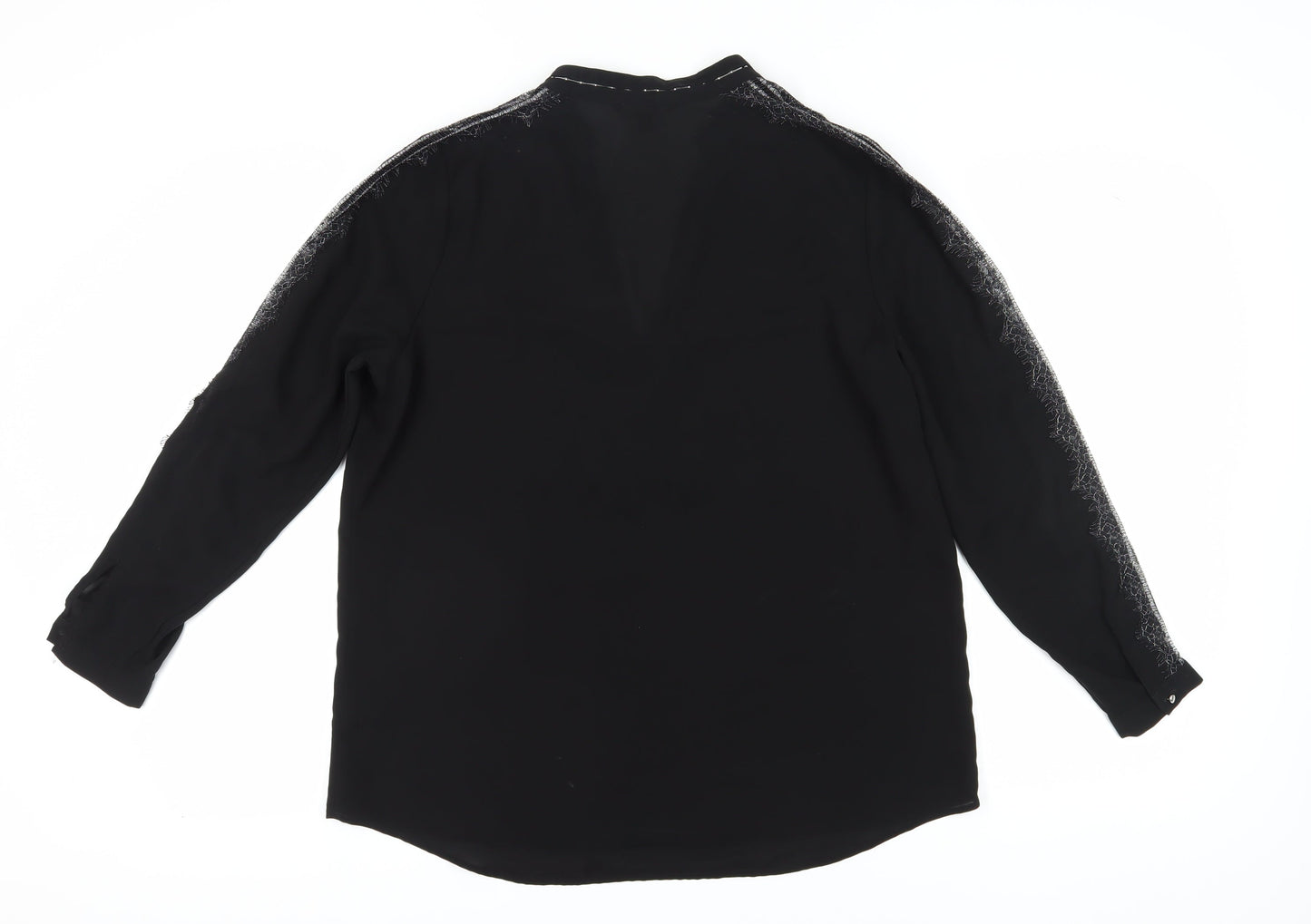 Womens UK Size 14 Star by Julien Macdonald Black Basic Blouse