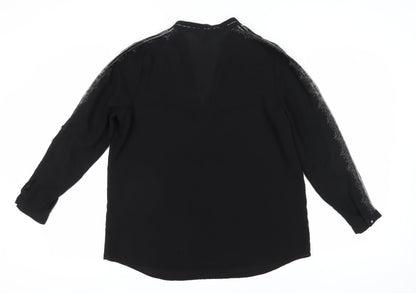Womens UK Size 14 Star by Julien Macdonald Black Basic Blouse