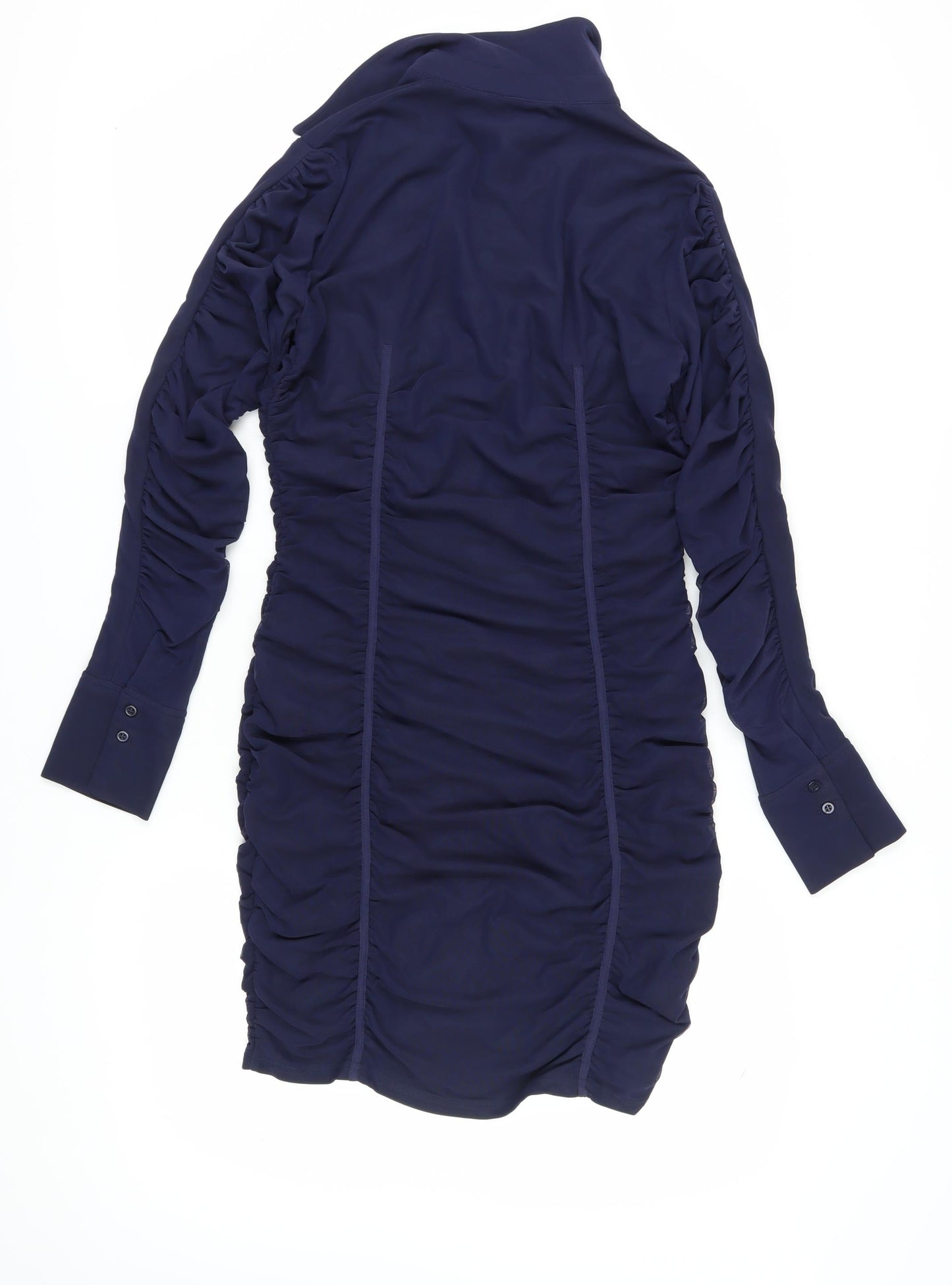 Zara Women's Blue XL Knee-Length Shirt Dress