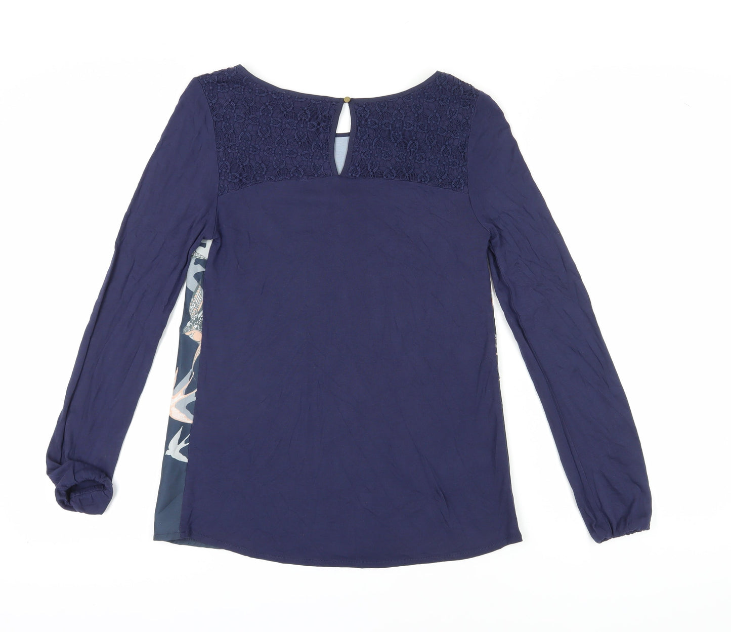 Womens UK Size S Oasis Blue Basic Blouse