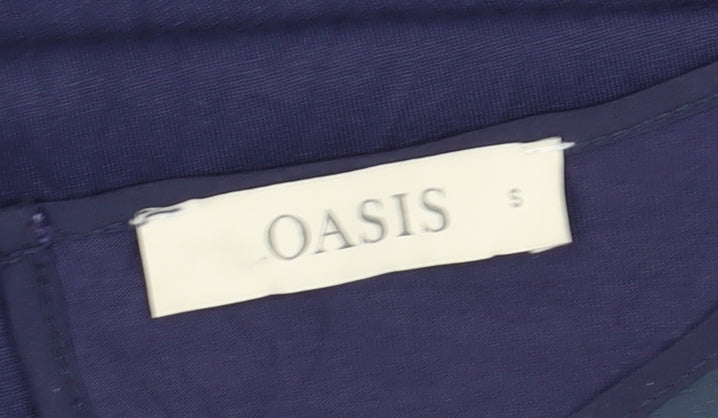 Womens UK Size S Oasis Blue Basic Blouse