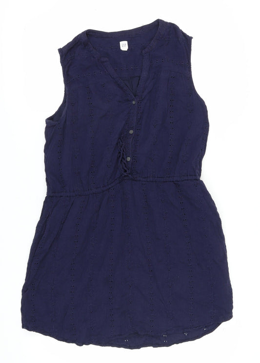 GAP Women's Blue XL Sleeveless Cotton Dress