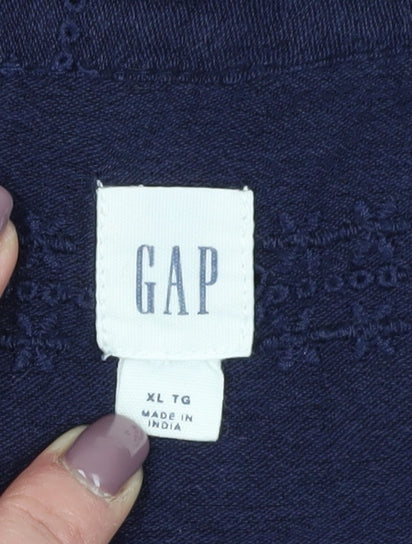 GAP Women's Blue XL Sleeveless Cotton Dress