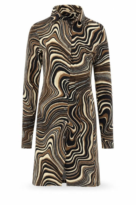 Motel Women's Geometric Shirt Dress, S