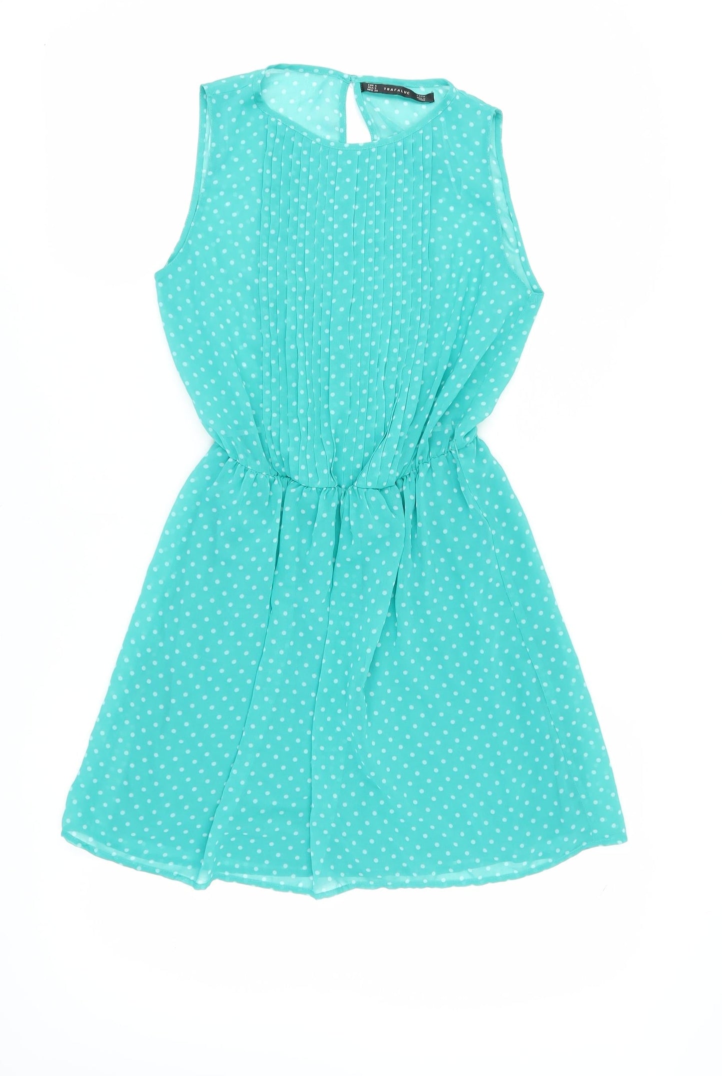 Zara Womens Blue Polka Dot Shift Dress S