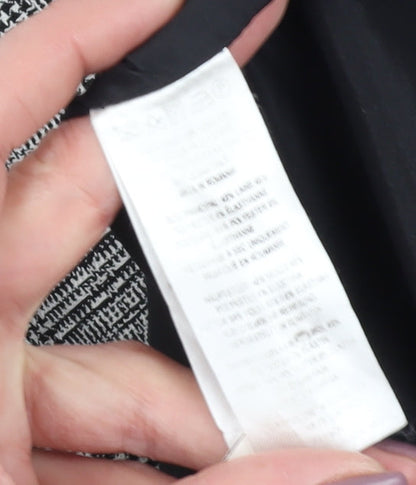 French Connection Women's Grey Sheath Check Dress Size 6