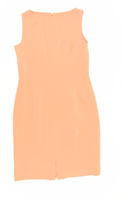 Casual Corner Women's Orange Sheath Dress Size 8