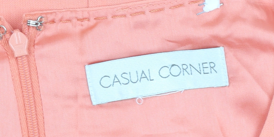 Casual Corner Women's Orange Sheath Dress Size 8