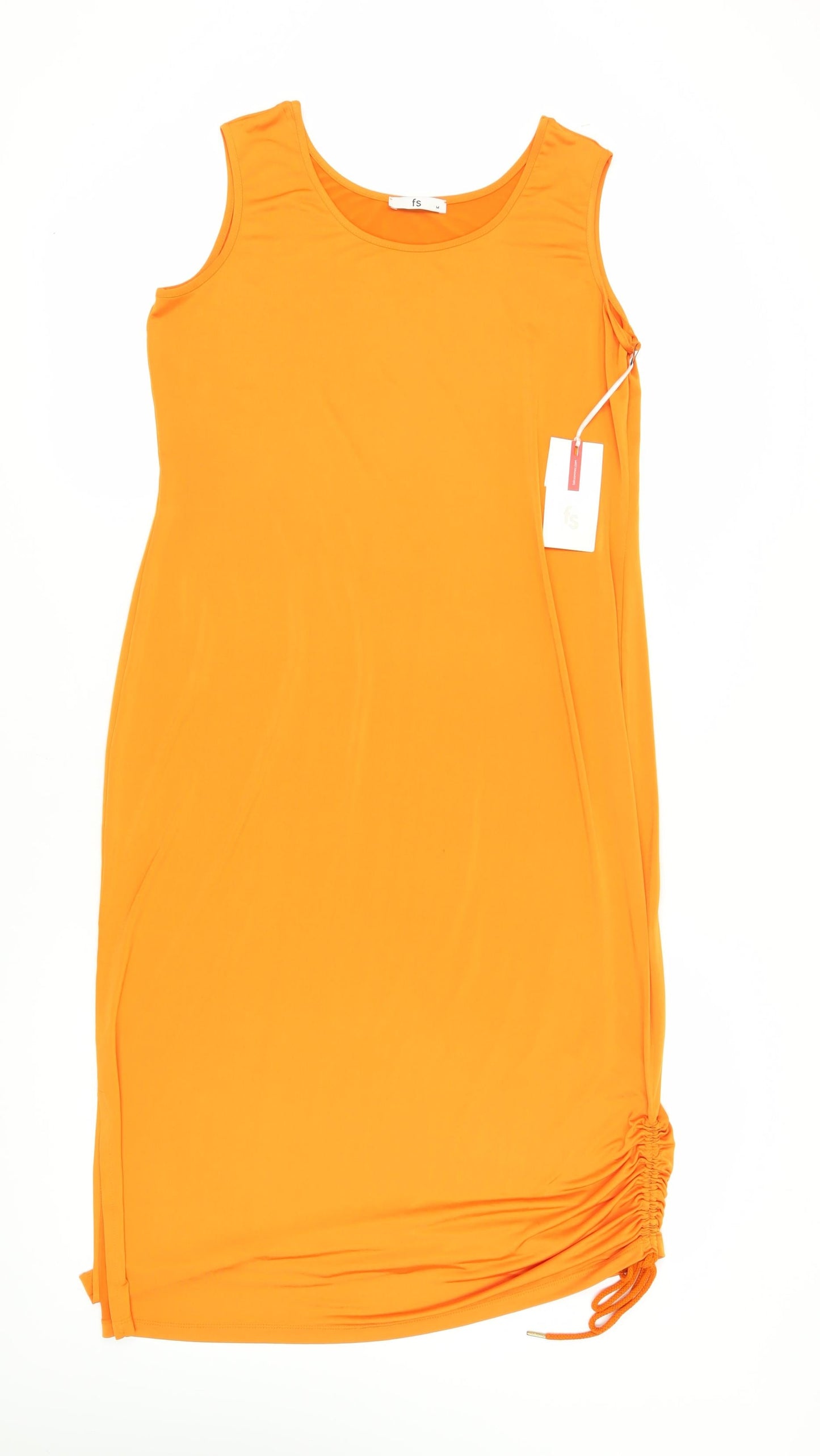 FS Women's Orange Midi Slip Dress Size M