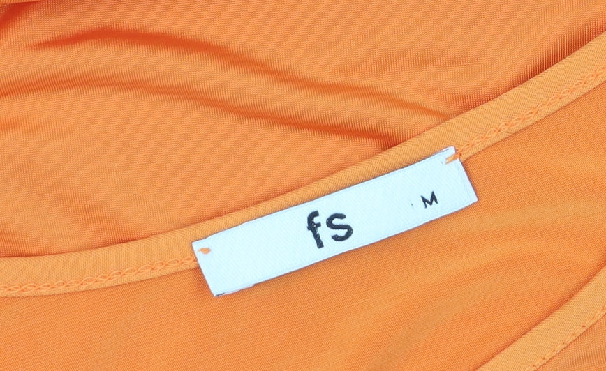 FS Women's Orange Midi Slip Dress Size M