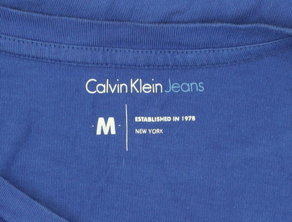 Unisex Adults UK Size M Calvin Klein Blue Basic T-Shirt