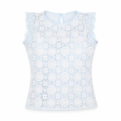 Dorothy Perkins Blue Lace Camisole Blouse, Size 12 - Summer Style