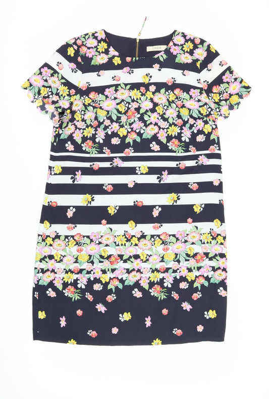 Oasis Women's Floral Shift Dress Multicoloured Size 14