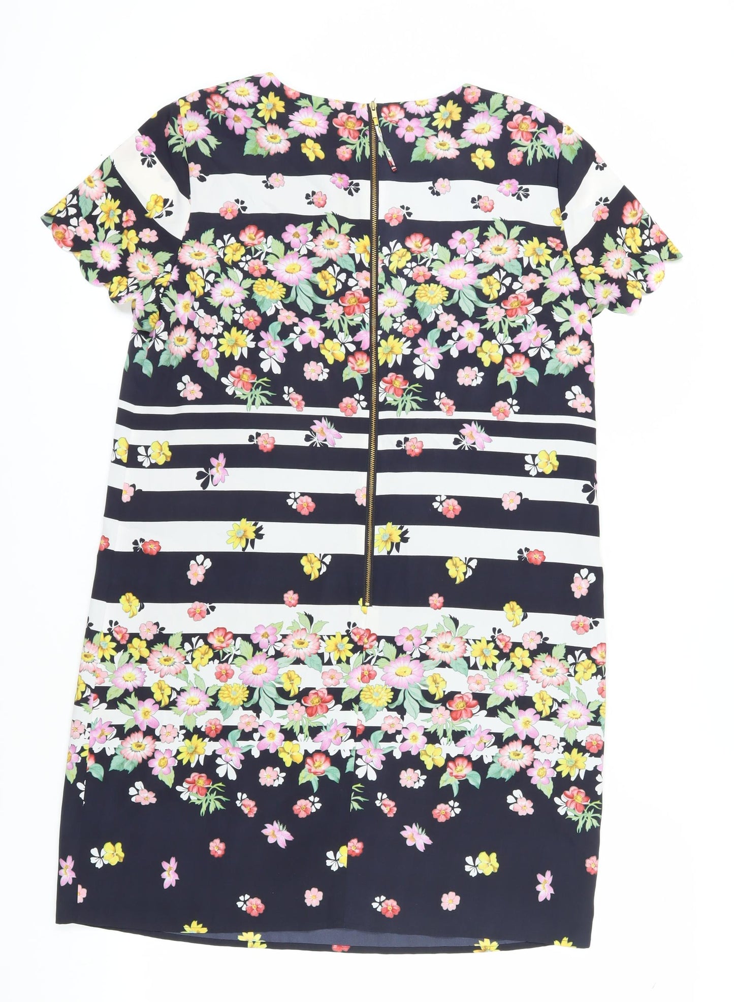 Oasis Women's Floral Shift Dress Multicoloured Size 14
