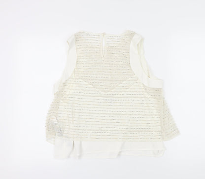Womens UK Size 16 Marks and Spencer White Camisole Blouse