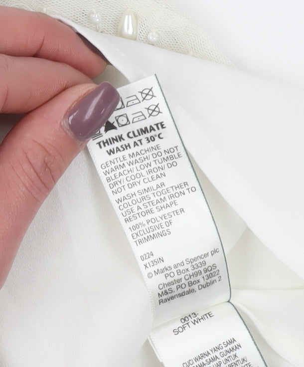 Womens UK Size 16 Marks and Spencer White Camisole Blouse
