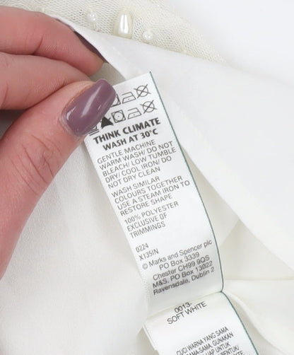 Womens UK Size 16 Marks and Spencer White Camisole Blouse