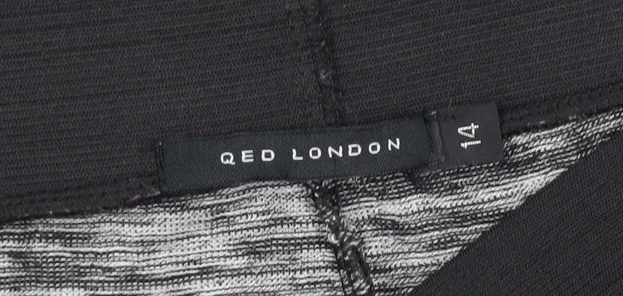 QED London Women Black Cropped Leggings S