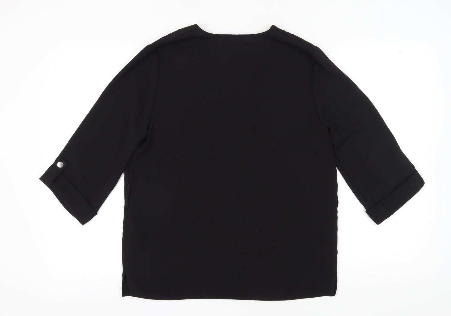Womens UK Size 12 New Look Black Basic Blouse