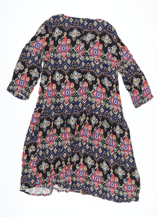 Next Multicoloured Geometric Dress, Women's Size 18