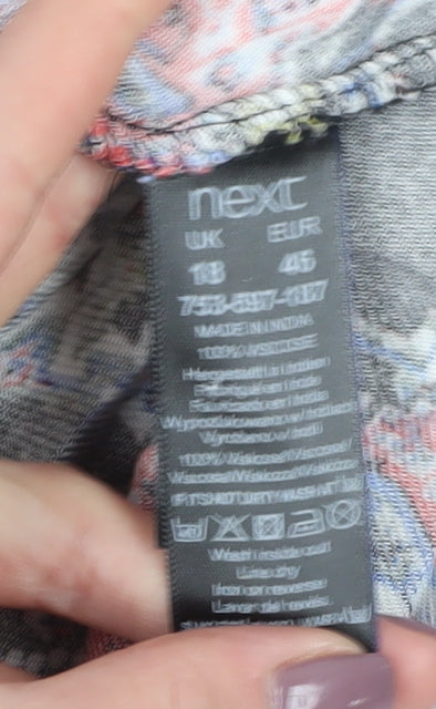 Next Multicoloured Geometric Dress, Women's Size 18