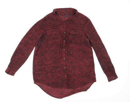 Womens UK Size 12 Marks and Spencer Red  Button-Up