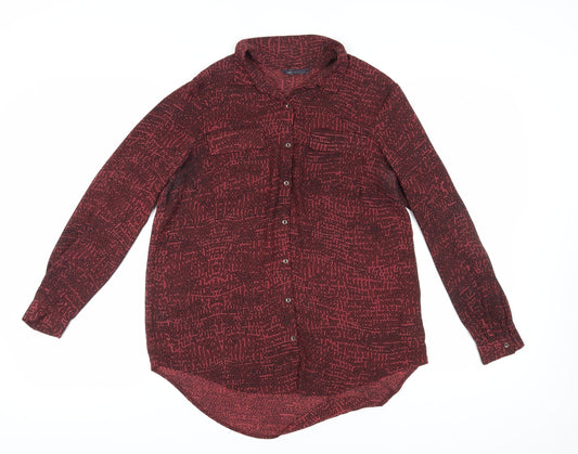 Womens UK Size 12 Marks and Spencer Red  Button-Up