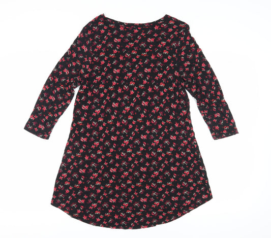Next Women's Black Floral Dress Size 12