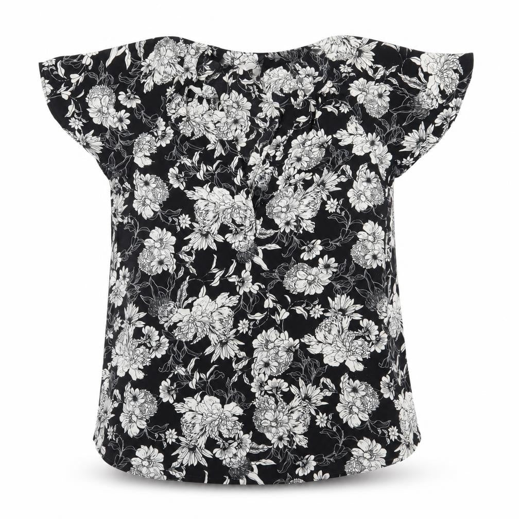 Womens UK Size 8 H&M Black Tunic Blouse