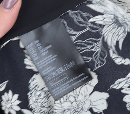 Womens UK Size 8 H&M Black Tunic Blouse