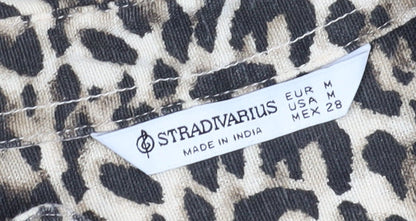 Womens UK Size 12 Stradivarius Multicoloured Basic Button-Up