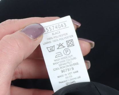 E-vie Women's Black Sheath Dress, Size 12, Cap Sleeve