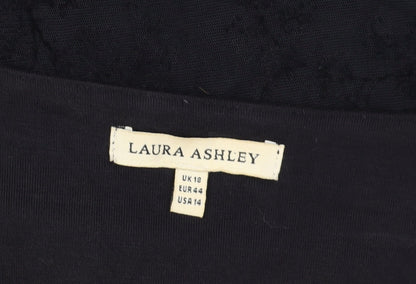 Laura Ashley Women's Black Paisley Wrap Blouse UK 18