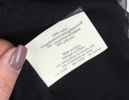 Laura Ashley Women's Black Paisley Wrap Blouse UK 18